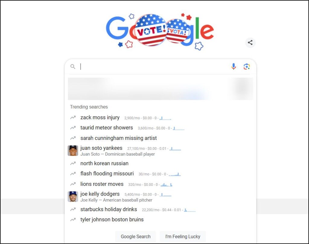 turn off google trending searches