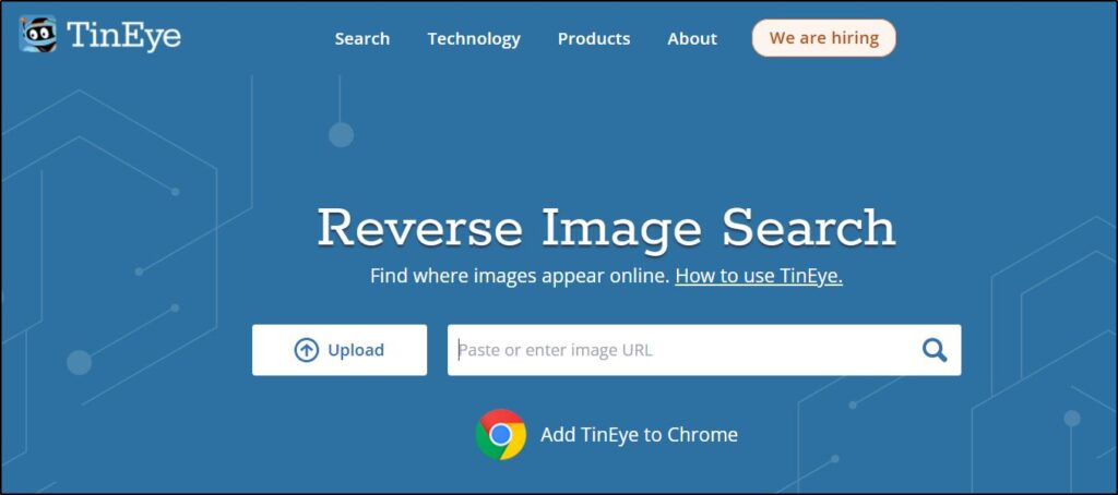 tineye-reverse image search