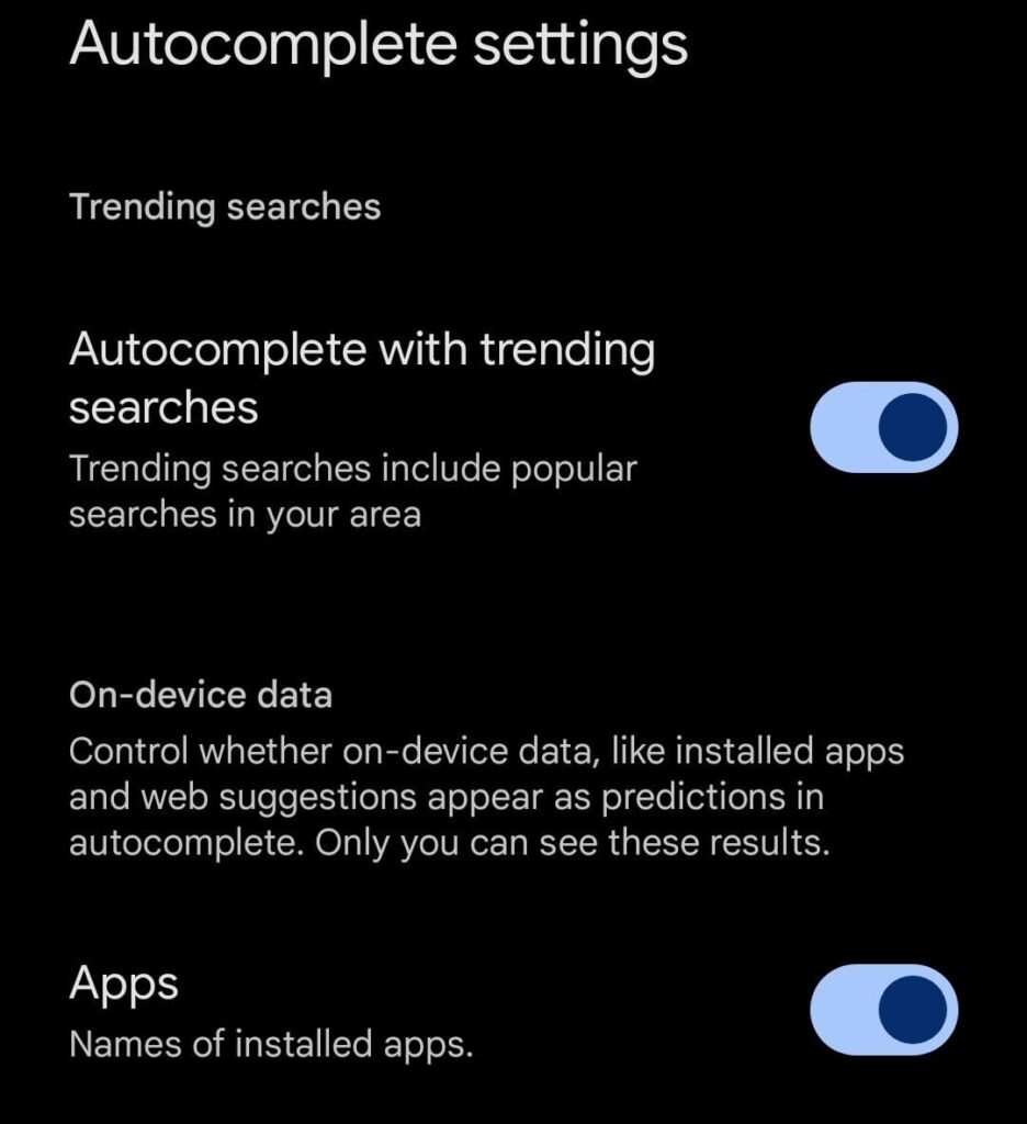 turn off trending searches android1